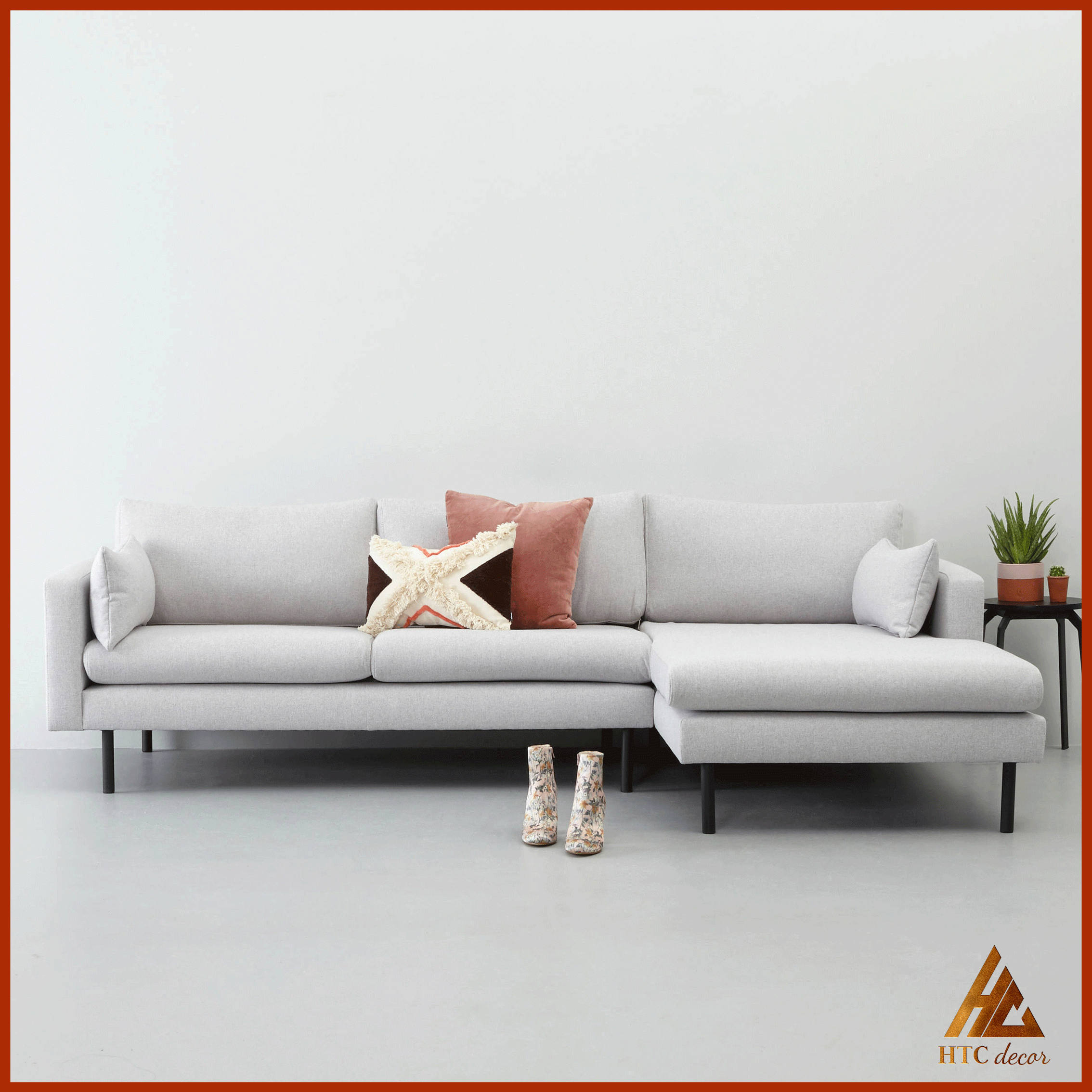 Ghế Sofa Góc L Adam Vải Bố